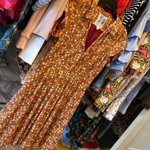 Size 4 . Dress from anthropology three button front lined with pockets